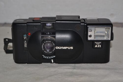 Olympus XA 35mm Point And Shoot Film Camera With A11 Electronic Flash