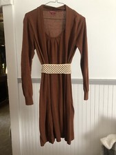 womens brown merona sweater dress sz s