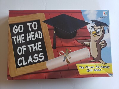 2005 Hasbro Board Game Go to the Head of the Class  Family Quiz Game 5 Game Pcs