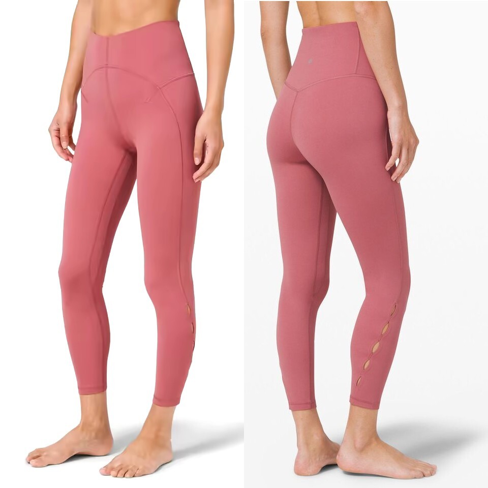LULULEMON Unlimit High-Rise Tight 25" Keyhole Brier Rose Size 6