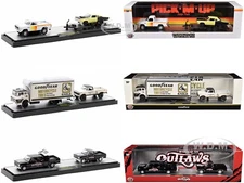 AUTO HAULERS RELEASE 77, 3 TRUCKS SET 1/64 DIECAST MODELS M2 MACHINES 36000-77