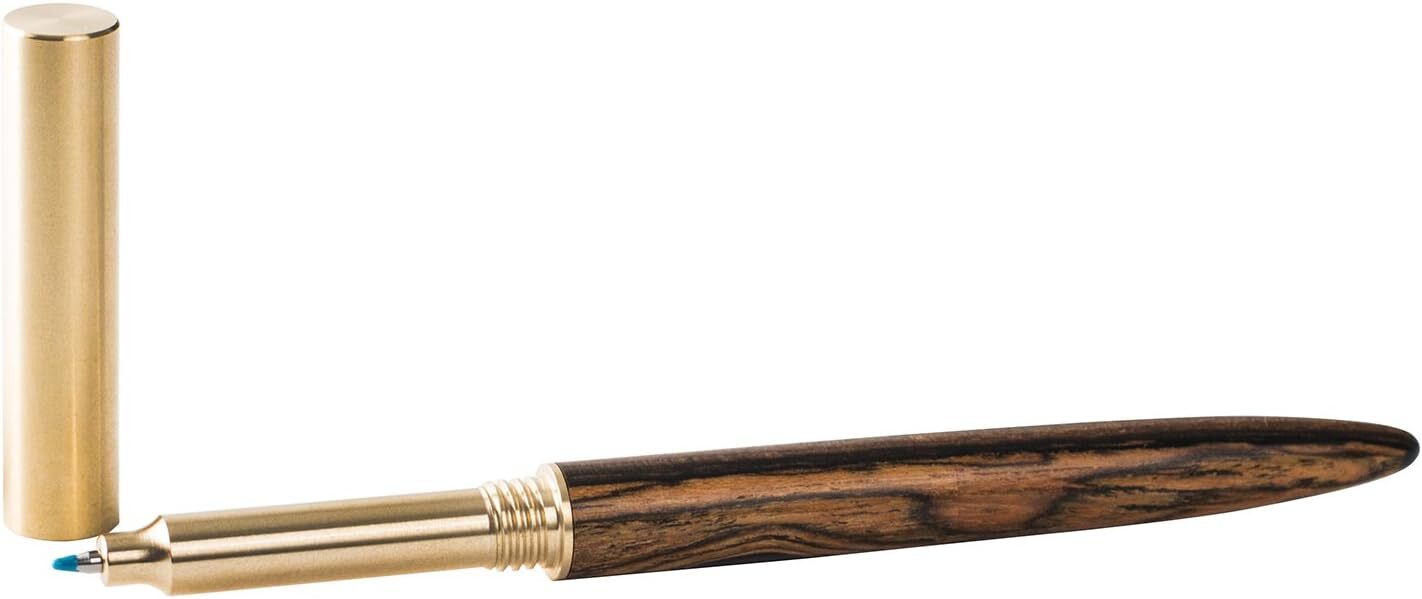 Ancicraft Gel Pen Black Rollerball Solid Wood Vintage Style with Tiger ebony
