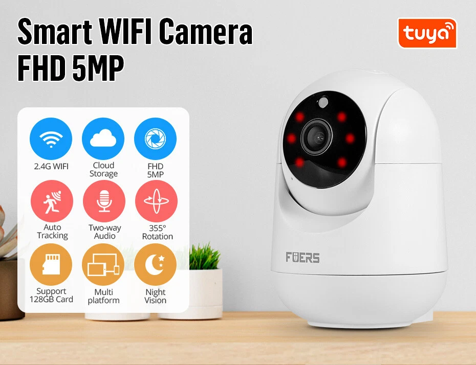 5/8MP Wrieless Indoor PTZ Camera HD Home Security WiFi IP Smart Pet Baby Monitor - Image 3 of 4