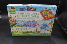 NEW Crayola Family Escapes Group Coloring Scenes 60 Pc Set Markers Pencils