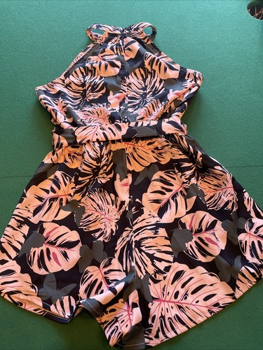 SHEIN Girls Age 9 Tropical Belted Playsuit. Excellent Condition - Picture 4 of 7