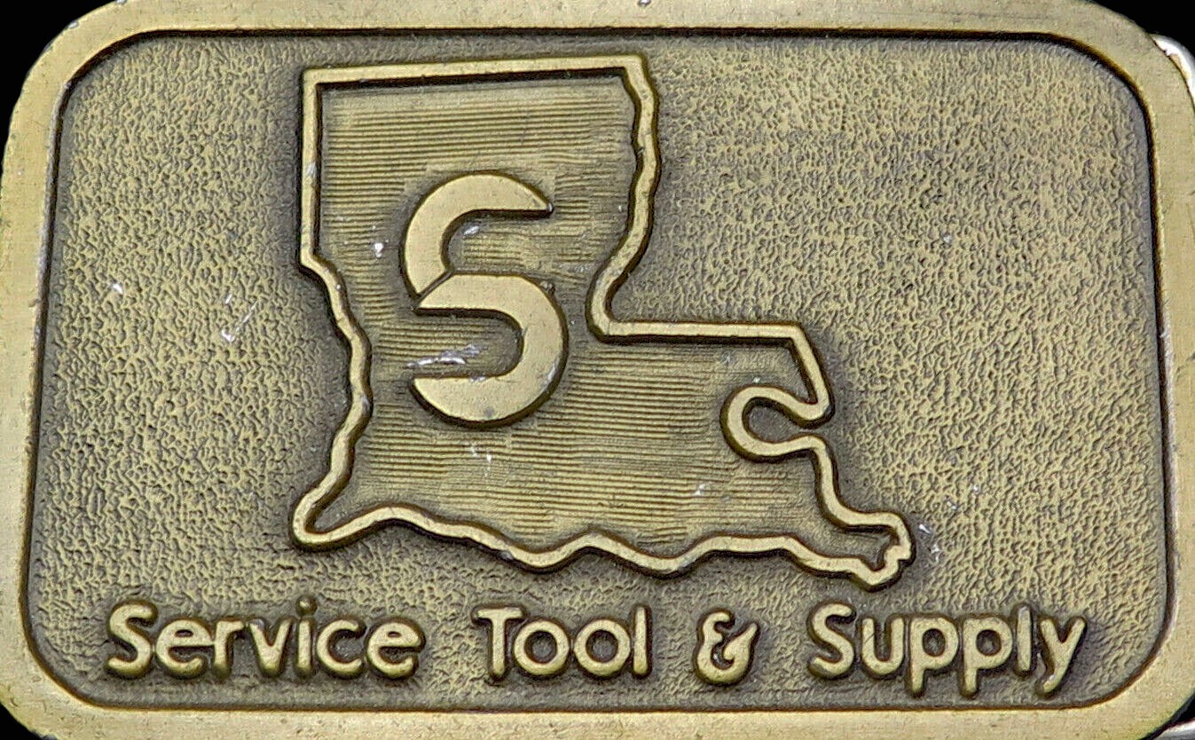 Louisiana Service Tool & Supply Vintage Belt Buckle Gem