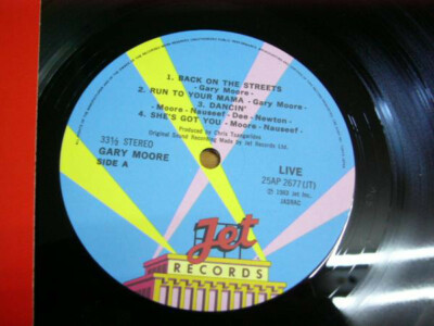 【PROMO】Gary Moore 未開封25AP2677 LP GARY MOORE Live No liner Notes JAPAN LP Vinyl 25AP 2677 OBI s8369
