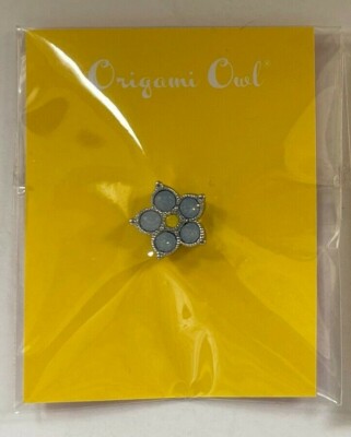 Authentic Origami Owl Forget-Me-Not-Flower Slider for Wrap Bracelet - NEW BS1018