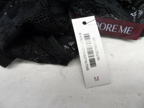 Adore Me Women's Cheeky Lace Mesh Panty 07913 Black Size Medium - Picture 3 of 3