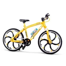 1:10 Scale Die-Cast Alloy Mini Mountain Bike Bicycle Model Toy Darkyellow