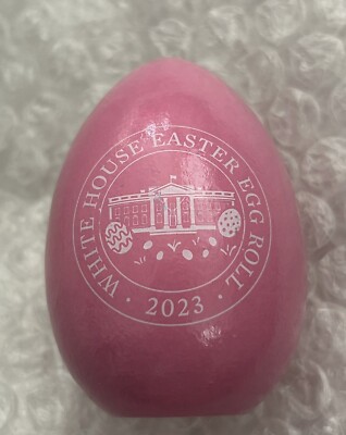 BIDEN 2023 EASTER WHITE HOUSE PINK EGG PRESIDENT DEMOCRAT SIGNED JOE JILL
