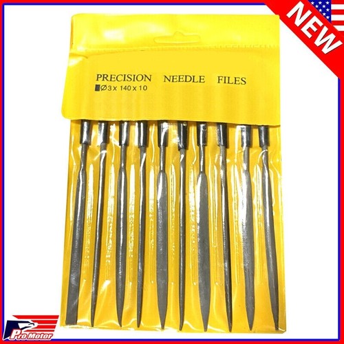 10 pièces mini aiguille de précision fichier assortiment poignées en poly en forme outil bijoutier passe-temps - Photo 1/1