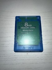 Official Sony PlayStation 2 Memory Card PS2 Clear Blue MagicGate 8MB SCPH-10020