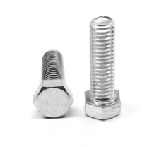 7/16"-14 x 1" (FT) Coarse Grade 5 Hex Tap (Full Thread) Bolt Zinc Plated