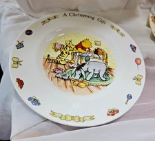 VTG Royal Doulton Winnie Pooh Piglet Eeyore CHRISTENING GIFT Porcelain 8” Plate
