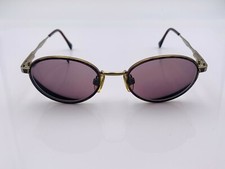 Vintage Luxottica T274 Tortoise Gold Metal Oval Sunglasses Italy FRAMES ONLY