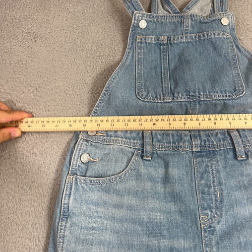 Old Navy Denim Overall Women Girls Bibs Size XL 14-16 Light Wash - Picture 4 of 8