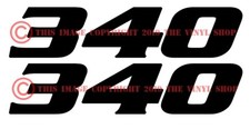 Set Of 2 340 Engine Size Decals Muscle Cars Hot Rods Rat Rods Drag Race