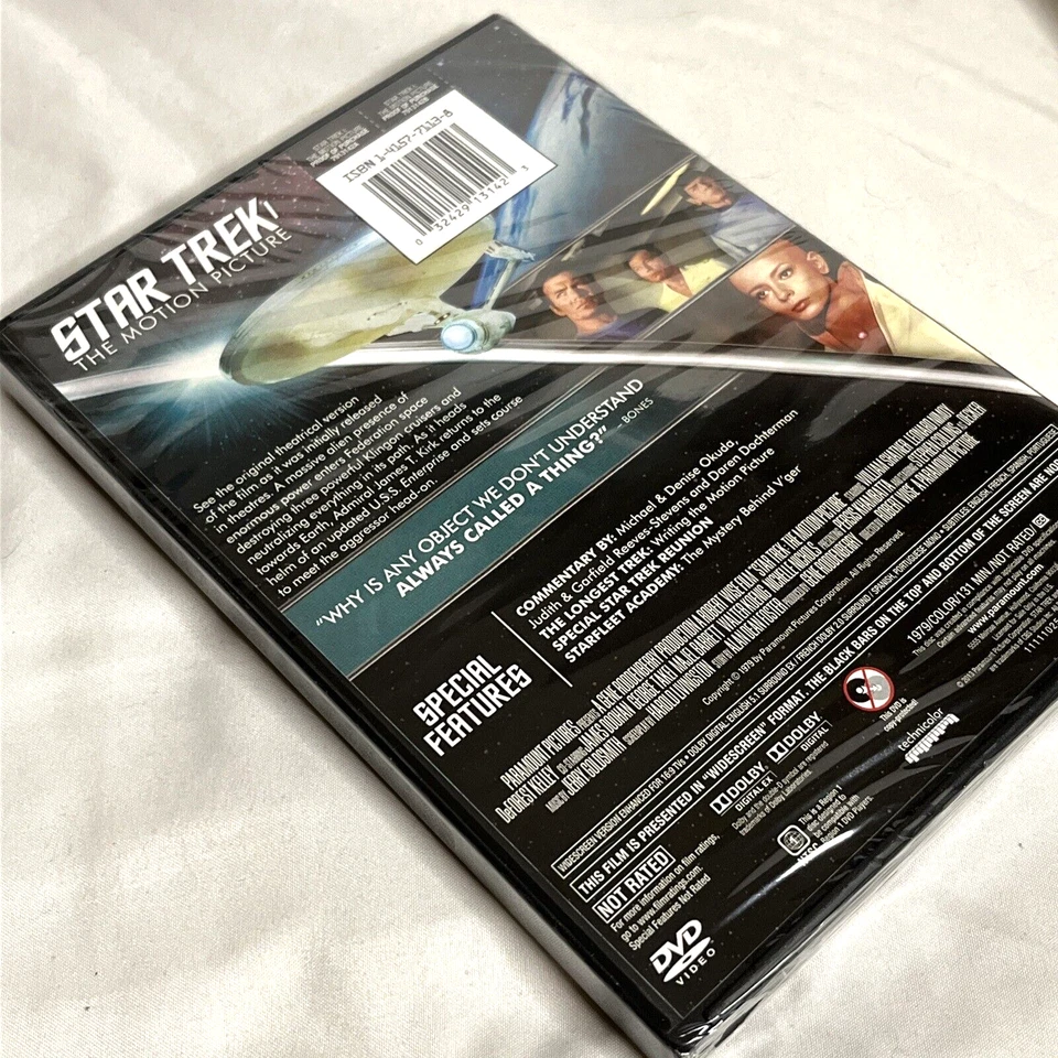Star Trek The Motion Picture DVD Kirk Spock McCoy Enterprise Widescreen Sealed - Image 3 of 4
