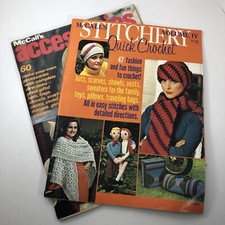 70s McCall  s Accessories To Knit  Crochet McCalls AND Quick Crochet Patterns