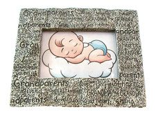 Ceramic Grandparents picture frame - 4 1/2 x 3 photo - grandma  grampa - Cute 