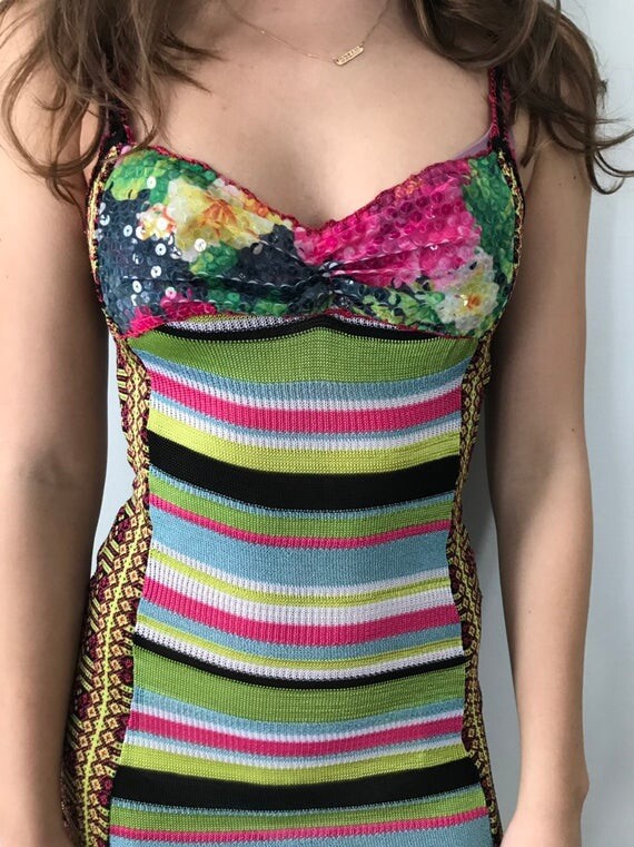 BAZAR CHRISTIAN LACROIX ワンピース Christian Lacroix Bazar 1980's Bodycon Dress in Colorful