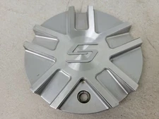 SACCHI CUSTOM WHEELS SILVER MACHINED CENTER WHEEL HUB CAP COVER C10262S-CAP