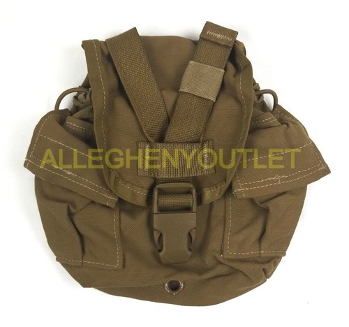 USMC MOLLE 1QT Canteen Cover Coyote Brown Utility Pouch USGI EXCELLENT