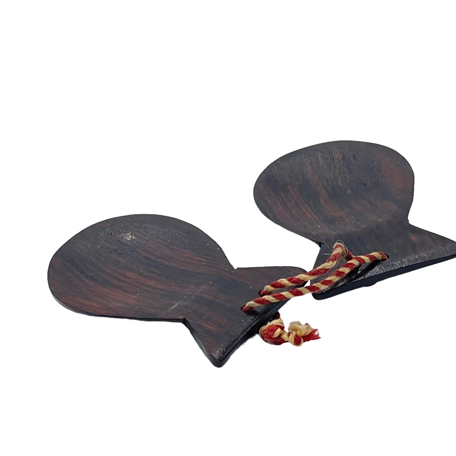 Vintage HandCarved Handmade Wood Castañuelas Flamenco