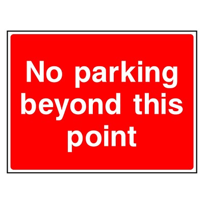 Parkverbot jenseits dieses Punktes Schild oder Aufkleber | SITE0024