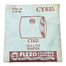 Germanow-Simon Mach (GS) CY635 Watch Crystal 21.2x17.9 NOS Part Flexo Master