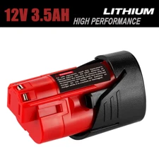 12V For Milwaukee For M12 LITHIUM Extended Capacity Battery 48-11-2460 3.5Ah