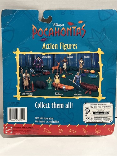 Vintage 1994 Mattel Disney's Pocahontas Action Figure with Canoe Sealed New MOC - Picture 3 of 3