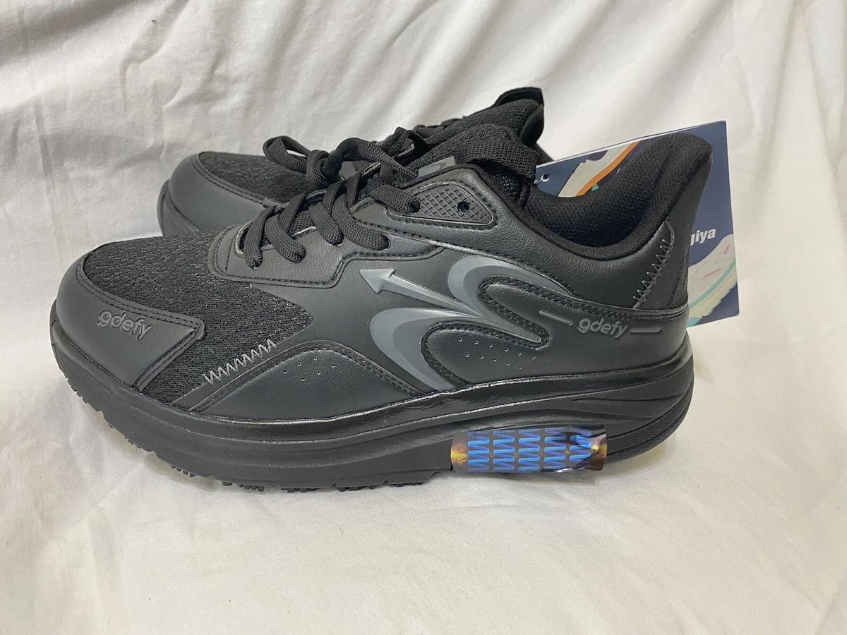 Gravity Defyer Black Comfort Fit Walking Athletic Shoes TB9037MBL