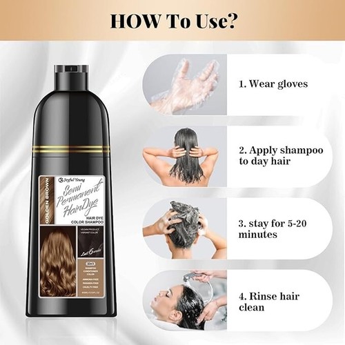 3 IN 1 All Natural Instant Hair Dye Shampoo With Argan Oil, more than 15 Colors! - Picture 112 of 135