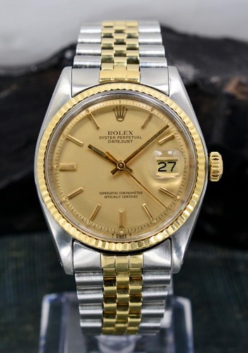 Rolex Oyster Datejust 1601 Pie-Pan Champagne Dial Gold/Steel Automatic Watch