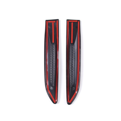 2x Gloss Black Side Fender Air Vent Outlet Trim For Jaguar F-PACE XE XEL XF XFL - Picture 9 of 9