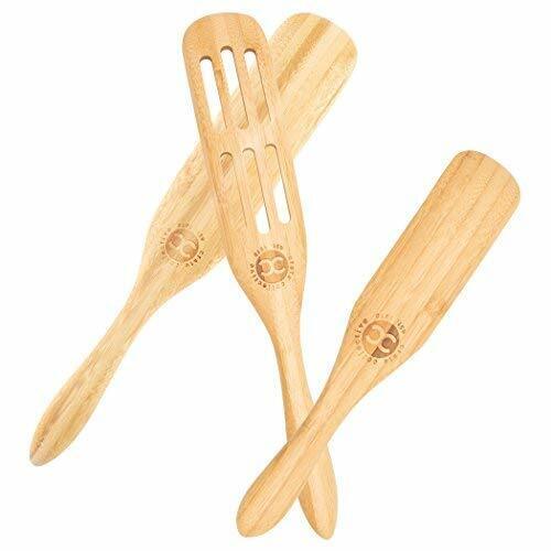 The Original Bamboo Spurtle Set Ultra Versatile 3 Piece set by Crate Collective