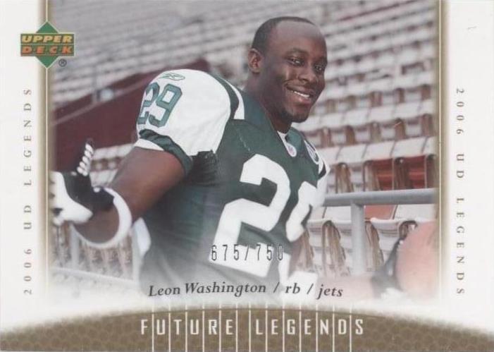 2006 UD Legends Leon Washington #164 - 1 of 2