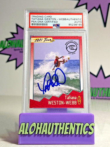 TATIANA WESTON-WEBB SIGNED 2021 WSL PANINI BRAZIL CARD PSA AUTOGRAPH #31 SURF