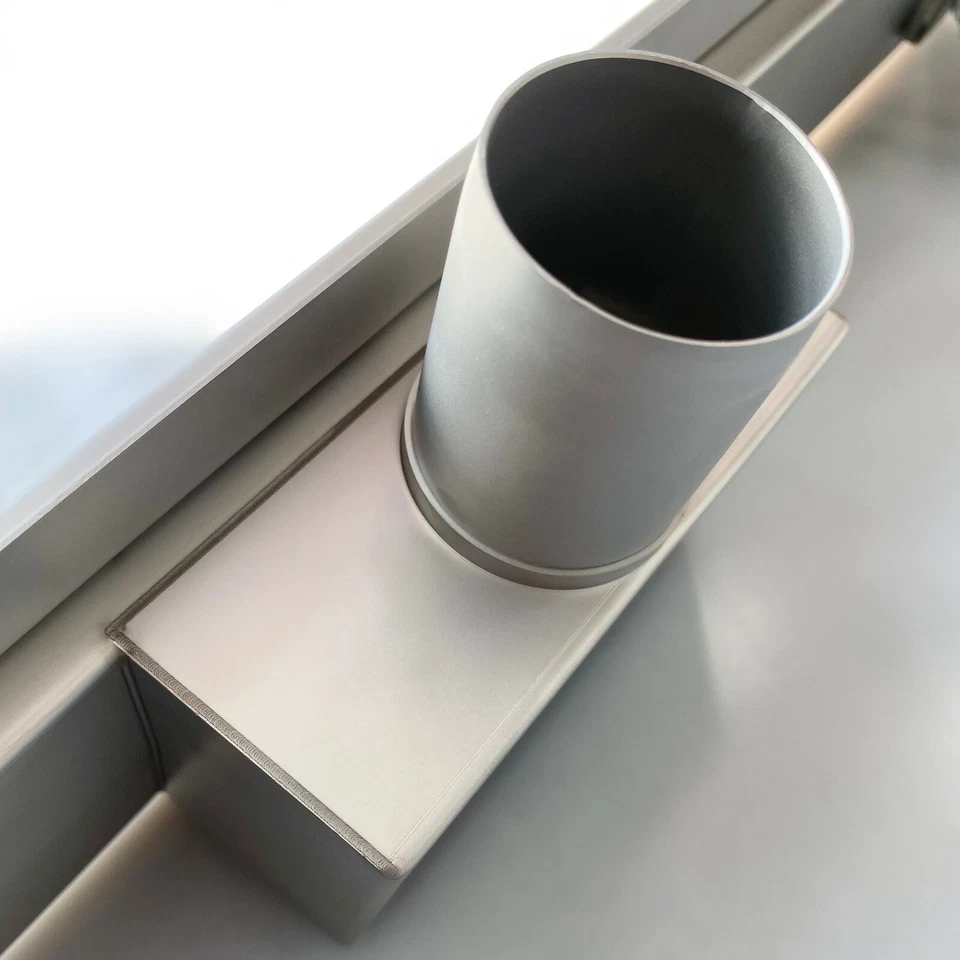 CANALINA CANALETTA DOCCIA ACCIAIO INOX SCARICO PAVIMENTO GRIGLIA50-150CM LINEARE - Immagine 3 di 4