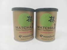 Matcha Green Tea Powder Lot Of 2 Maeda-en Shiki Universal Quality 1.0oz 28g 
