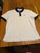 vintage lacoste polo shirt men Stripped US Large
