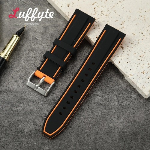 Quick Release Sports Waterproof Silicone Rubber Watch Strap Band 20mm, 22mm 24mm