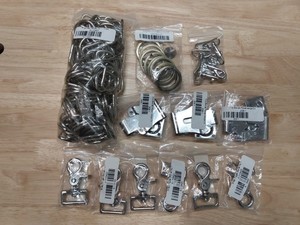 Leather Work Hardware Lot | D-Rings | Flat Keyrings | Swivel Snaps | Powerwedges