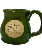 Sunset Hill Stoneware Green Coffee Tea Mug Audubon 16oz