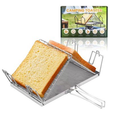 Foldable Camping Toaster,Stainless Steel Collapsible Toaster Rustproof & Heat