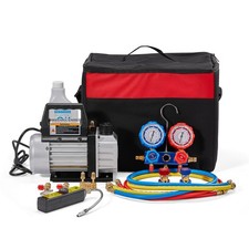 110V 1/3 HP 4 CFM HVAC Air Vacuum Pump with Oil Bottle