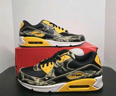 Nike Air Max 90 Camo Pack Black Univesity Gold IF1721-001 Mens Size 14  NewNoLid