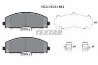 Textar Bremsbelagsatz, Scheibenbremse 2537801 FüR Chrysler Fiat Jeep Lancia VW
